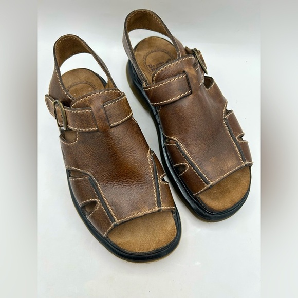 RARE DR MARTENS Sandals Mens SZ 10 
Brown Leather Fisherman Chunky 
ENGLAND Y2K - Picture 6 of 16